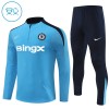 Dječji Chelsea Sweatshirt Za Trening Četvrt Zip 2024-25 Plava Dječji Chelsea Sweatshirt Za Trening Četvrt Zip 2024-25 Plava